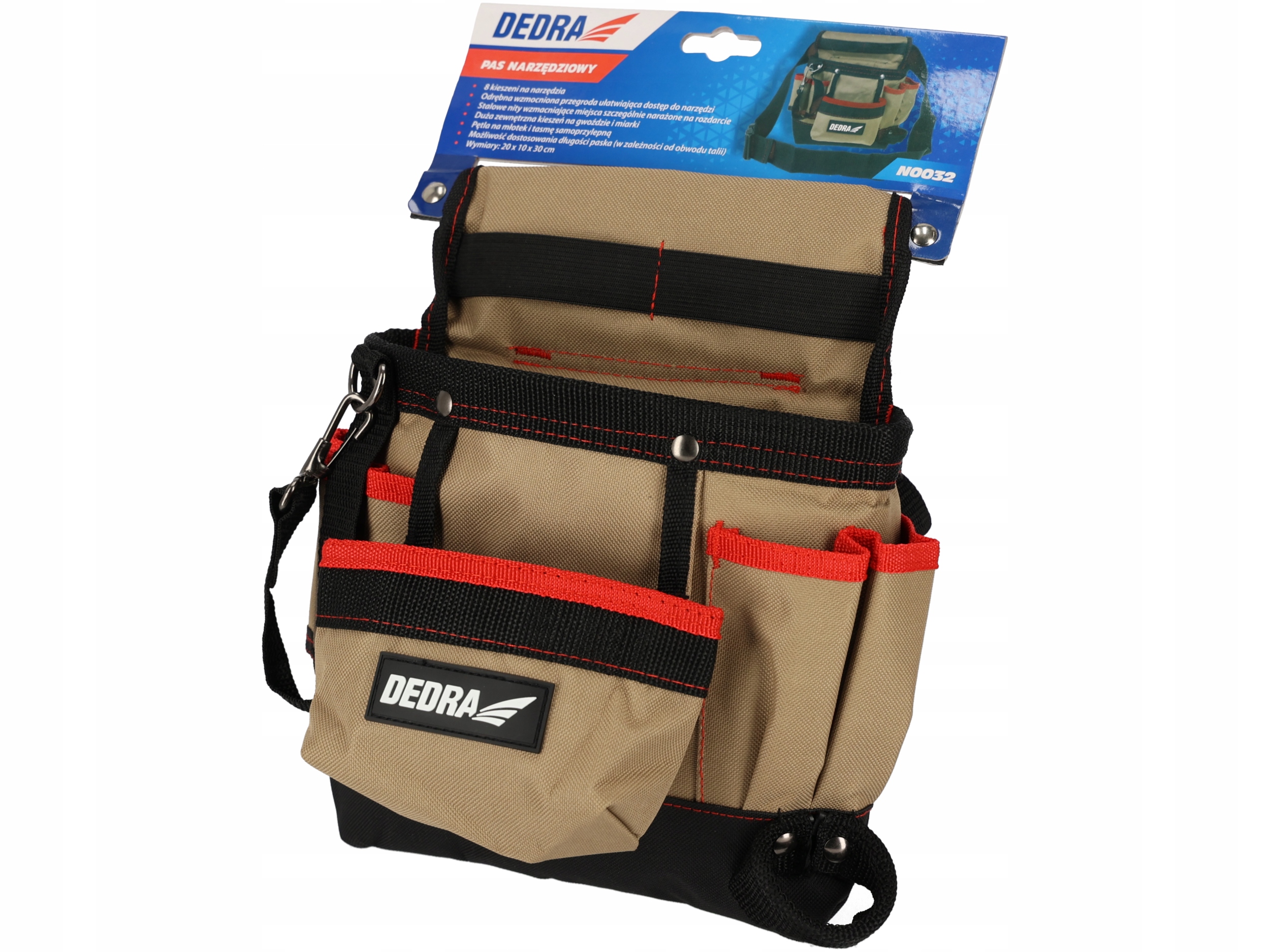 PAS NARZĘDZIOWY monterski 8 kieszeni DEDRA Marka Dedra