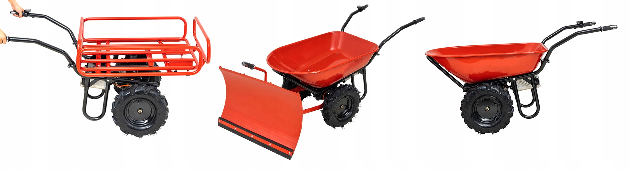 Taczka elektryczna budowlana koleba ogrodowa BAUMR-AG 3w1 120L 260kg 40V — 19