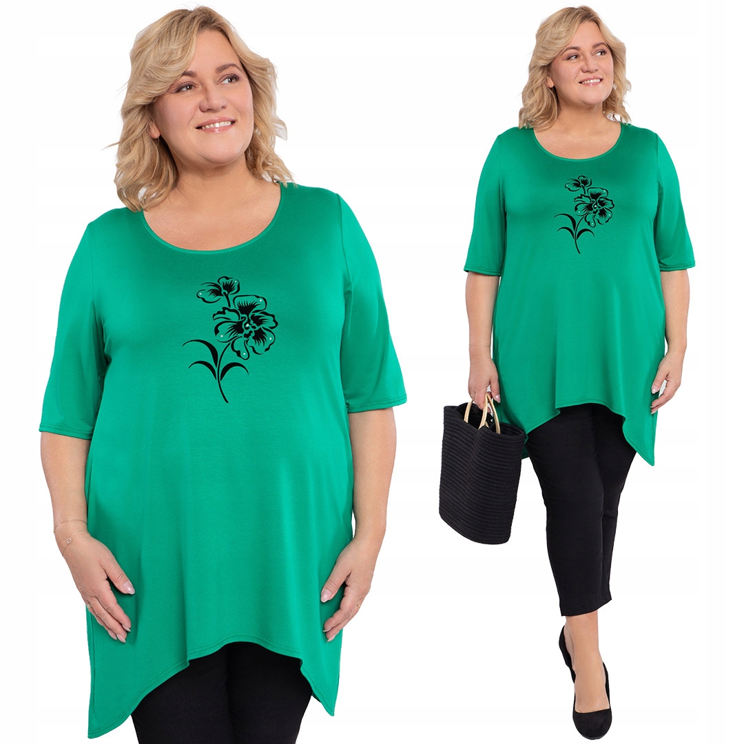 Zelená tunika s potiskem 48/50