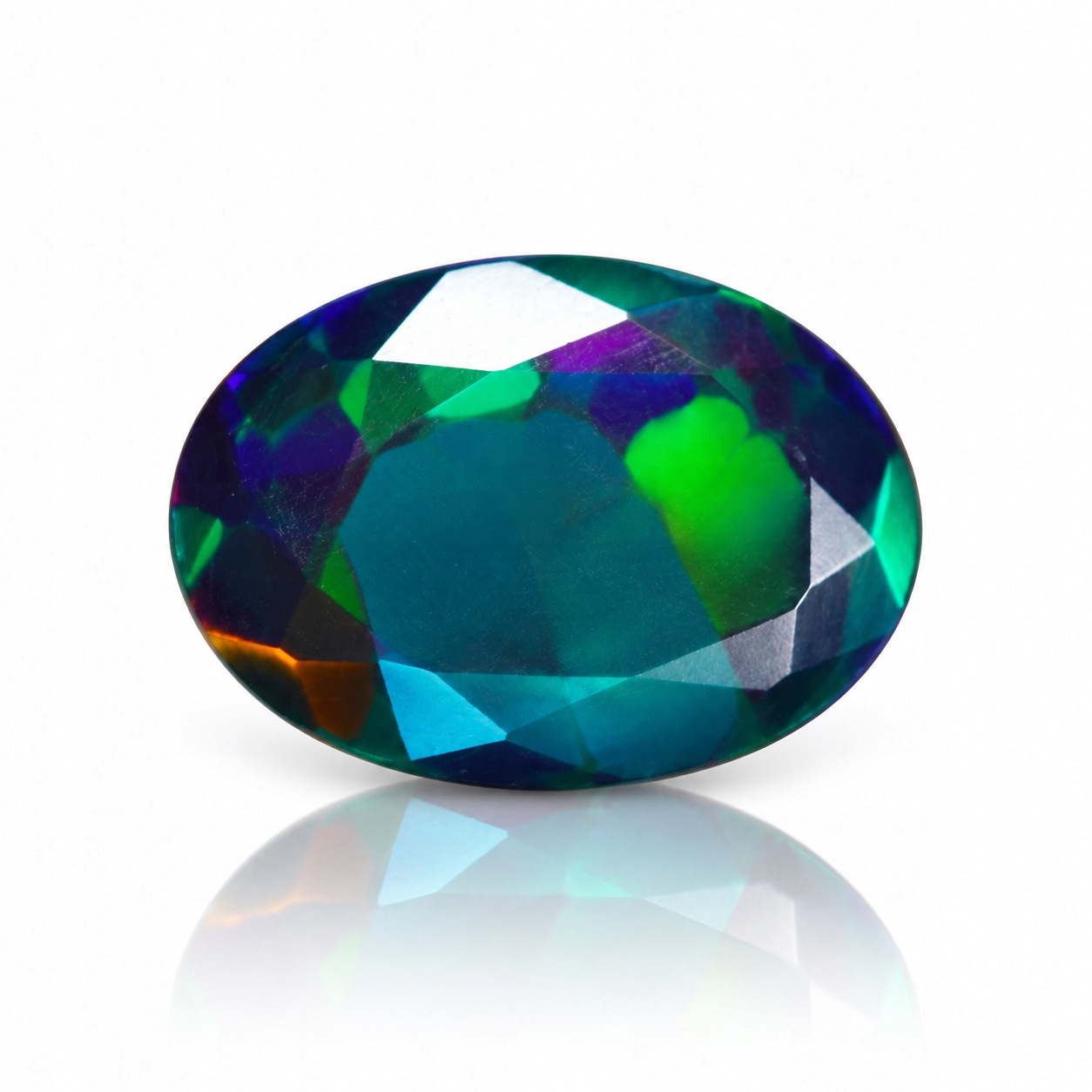 Přírodní opál černý 1.48 ct Ovál Etiopie certifikát Wbd