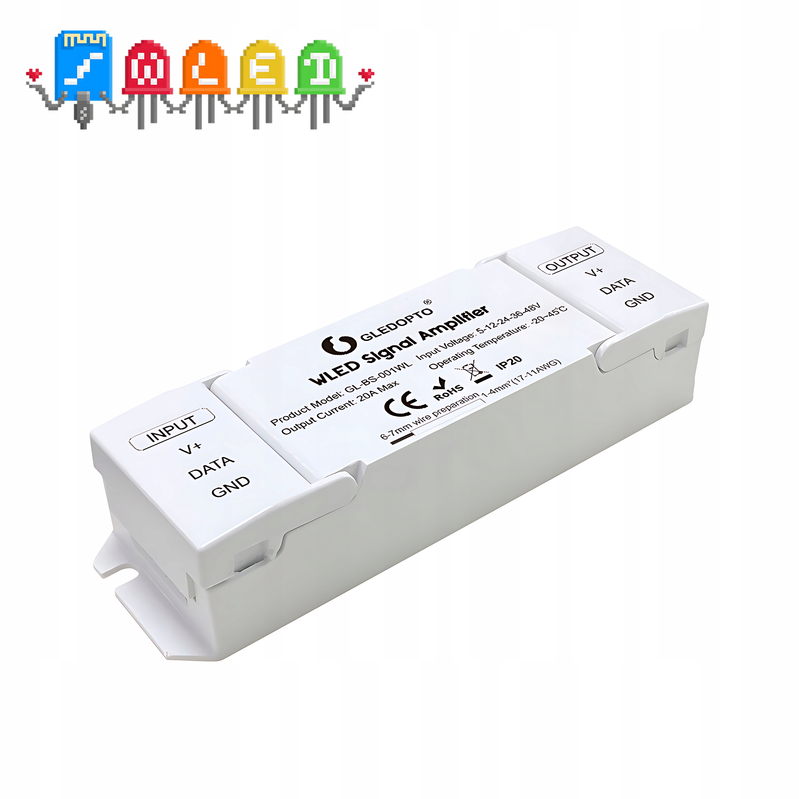 Wzmacniacz do cyfrowych taśm pasków LED adresowalnych WLED RGBIC 5-48V