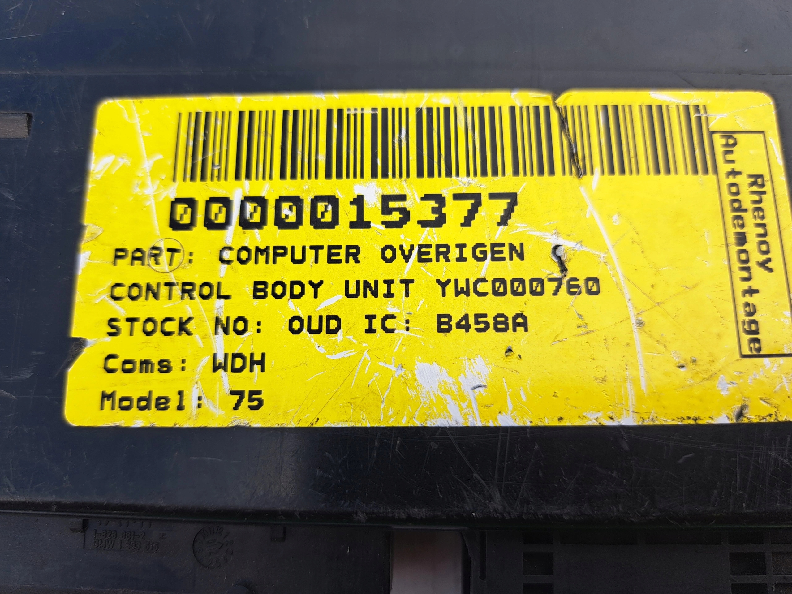 ROVER 75 computer ECU control unit YWC000760