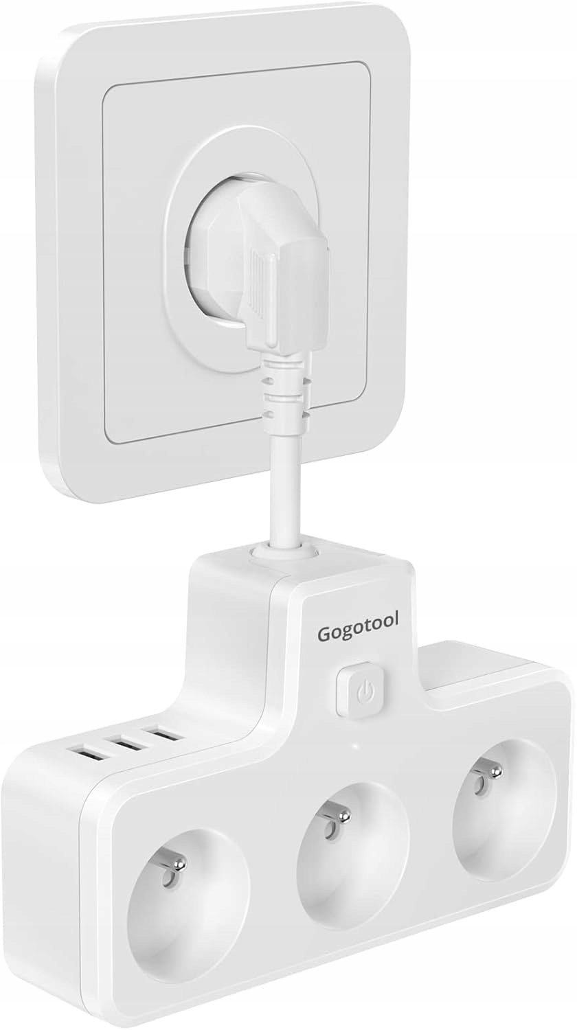 Zásuvková Lišta Gogotool Napájecí Stanice 3XUSB 3 Zásuvky Pro