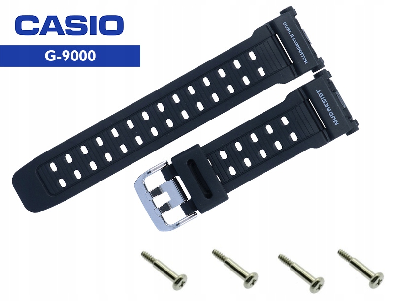 Set Pásek Casio G-Shock! G-9000 G-9000-1V a vruty 4 kusy Originál