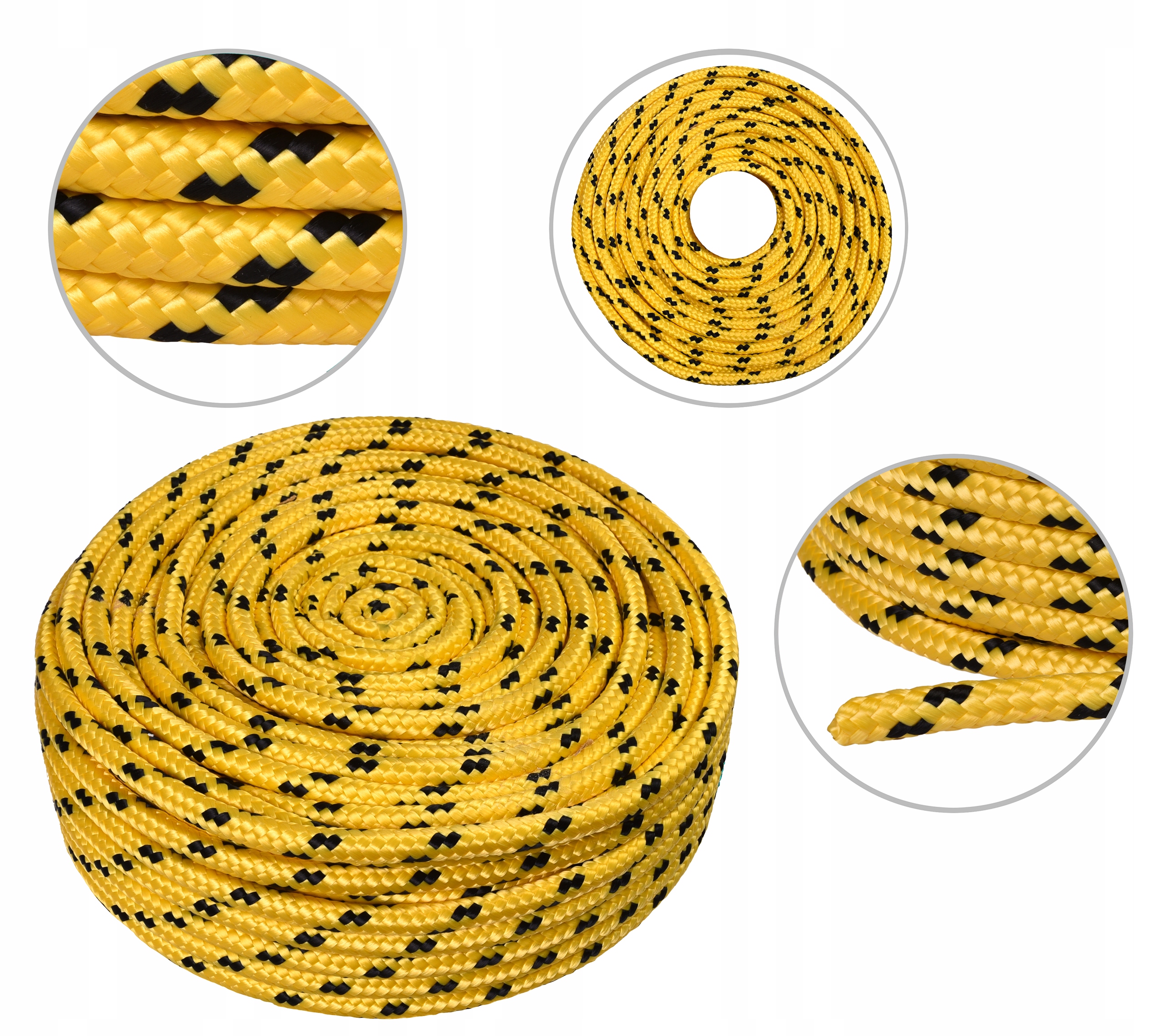 Polypropylenové Lano 4 mm 200 M, pletená šňůra pro upevnění