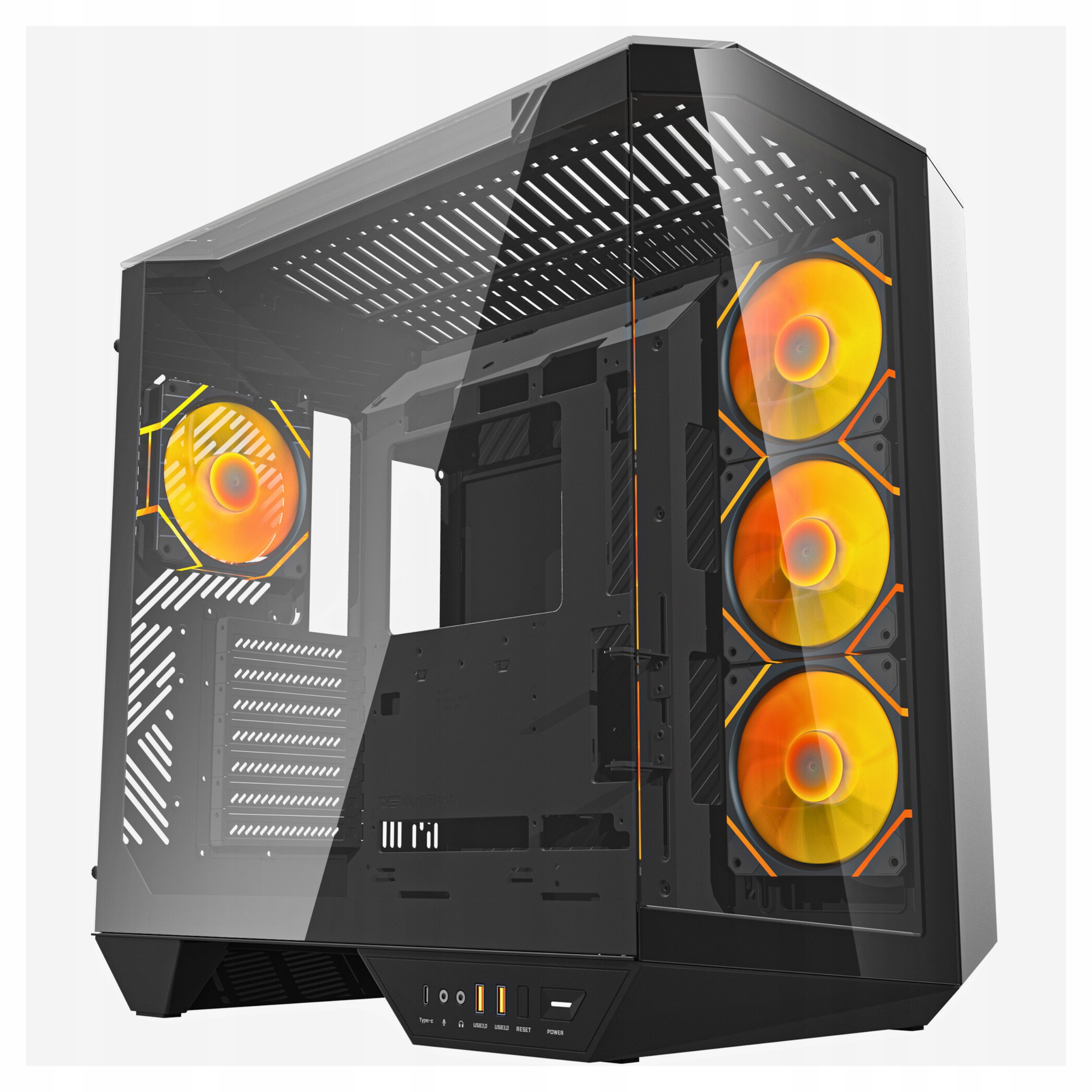 Skříň darkFlash DY470 Atx Skříň se 4 ventilátory, držák aRGB