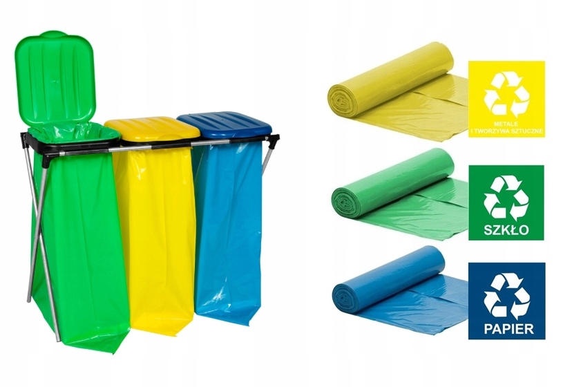 

Stojak Na Worki Do Segregacji 3x120l 75 Worków