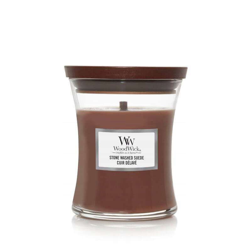 

Świeca WoodWick Stone Washed Suede Średnia Jesień