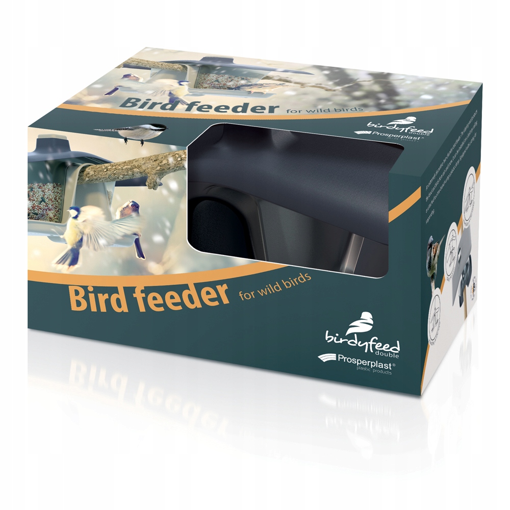 Podwójny karmnik dla ptaków IBFD szary Producent Prosperplast