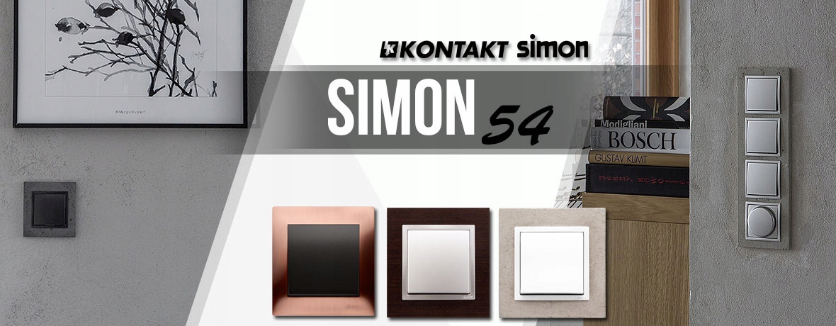 SIMON 54 ŁĄCZNIK JEDNOBIEGUNOWY Z PODŚW. ANTRACYT Marka Kontakt-simon