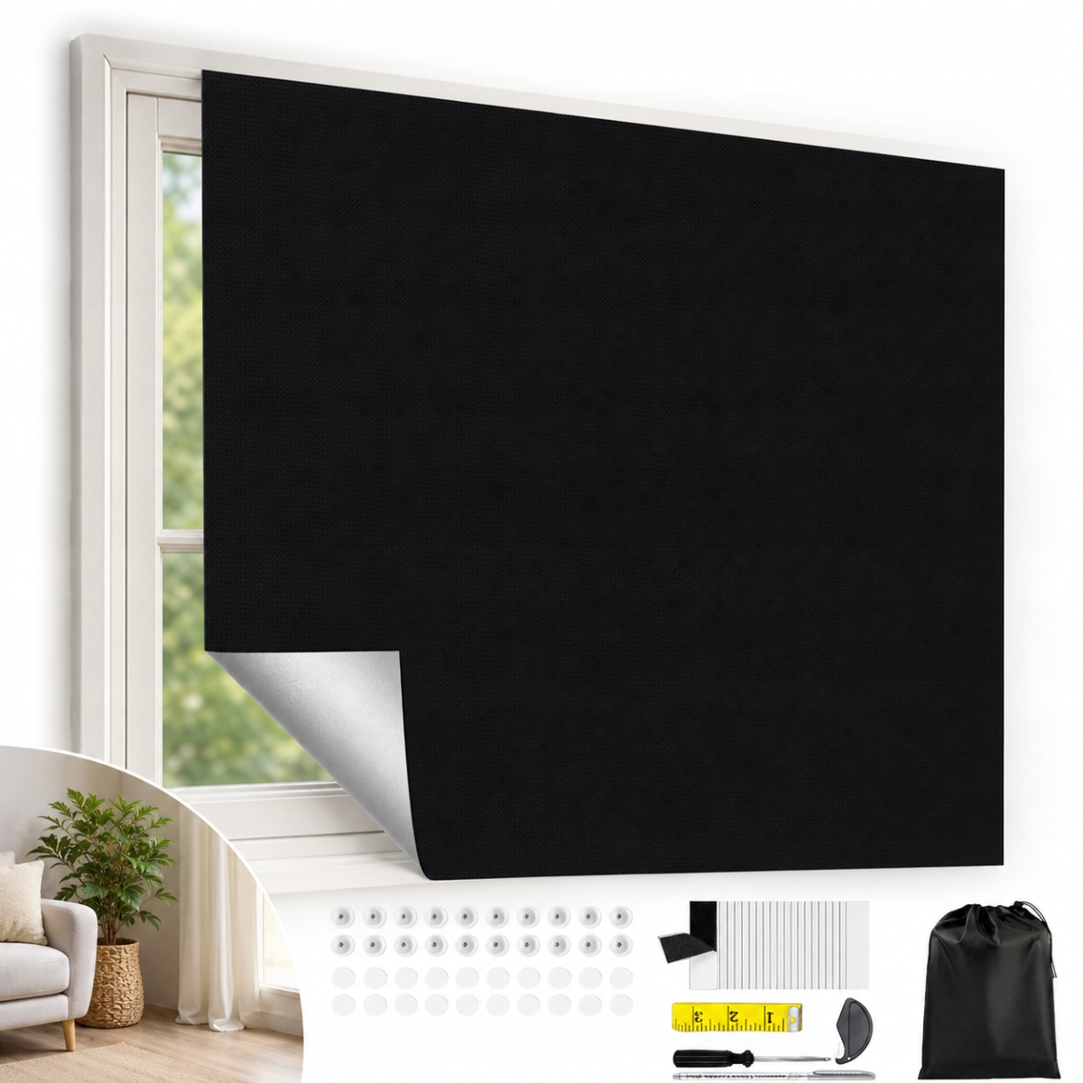 Přenosná Zatemňovací Roleta 200 * 145 cm Stínění Do Ložnice