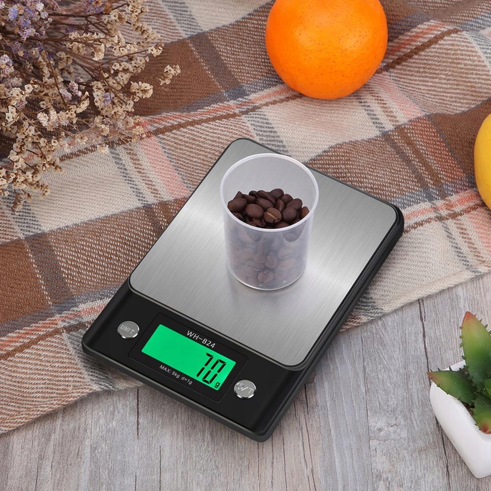 Digital Food Kitchen Scale LCD Display 5KG/1G Kolor biały