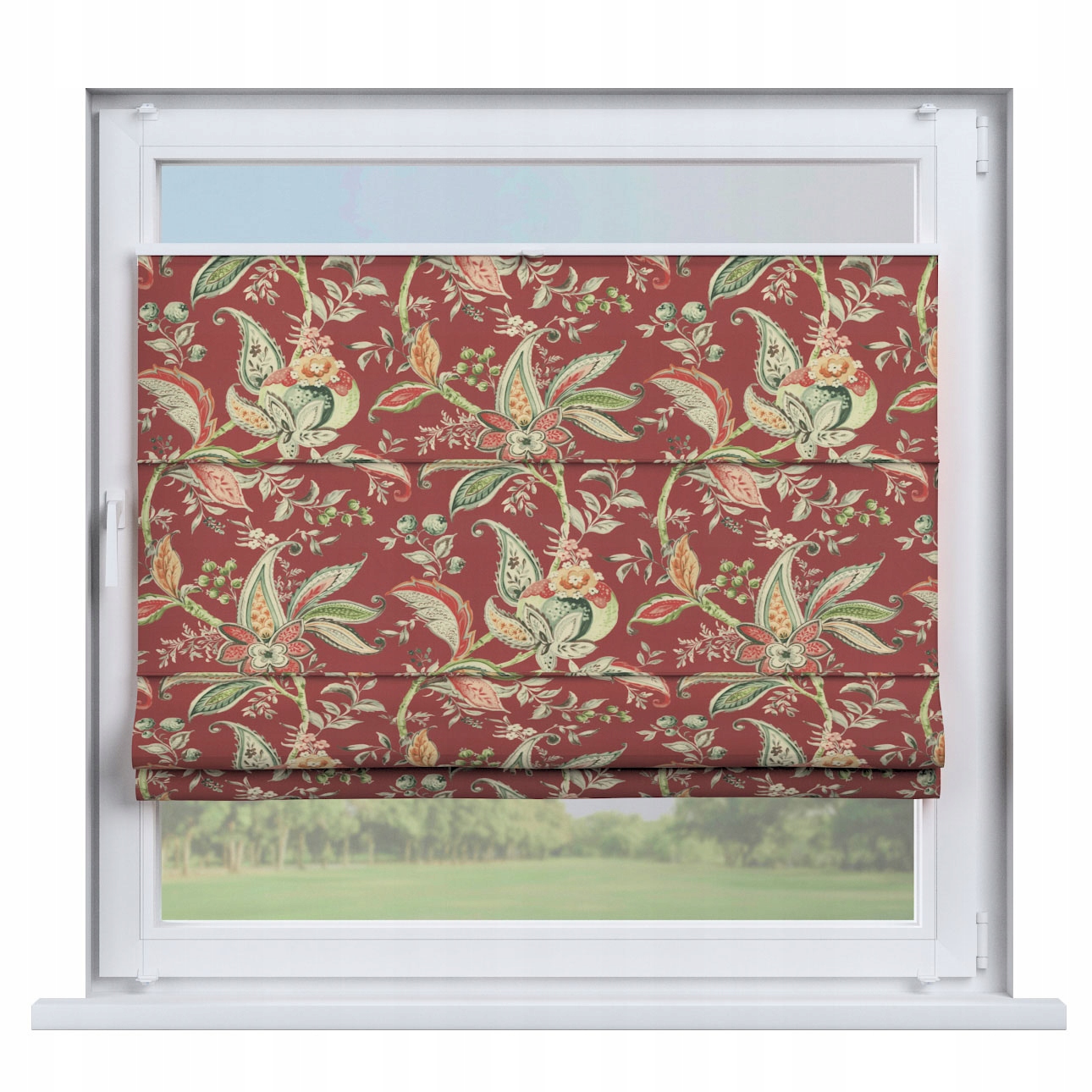 Dekoria Roleta plisé Římská Sicílie 110x150 odstíny červené