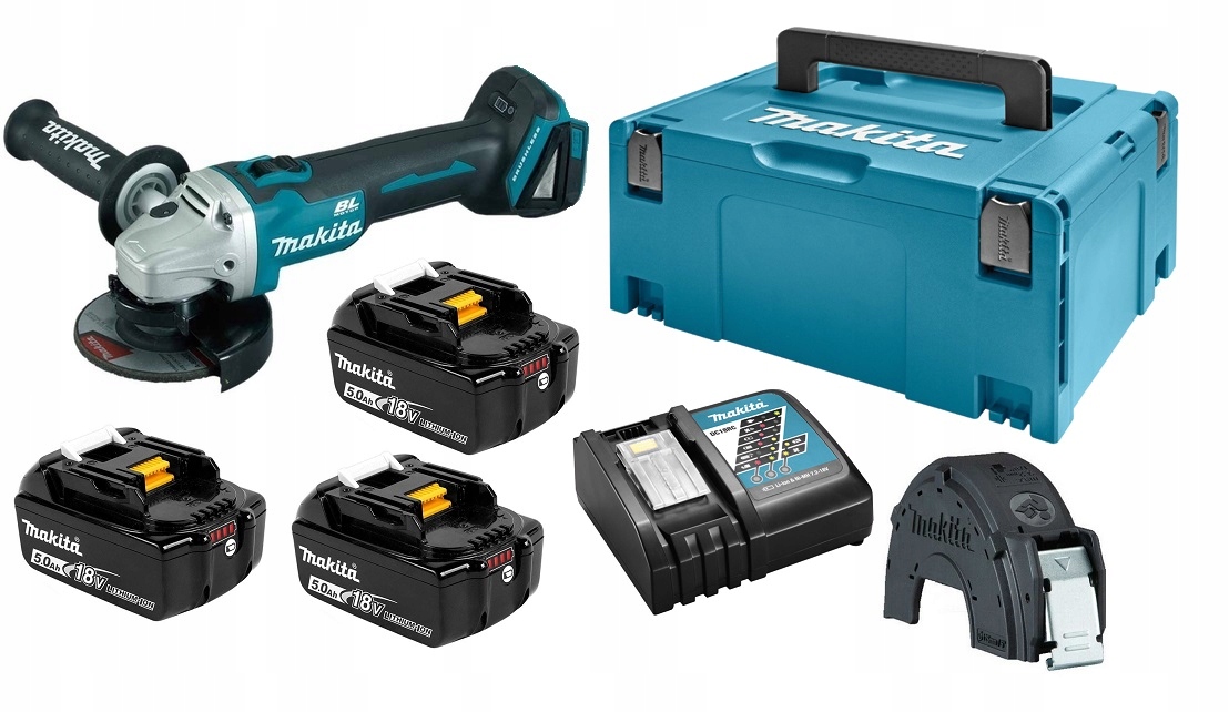 Угловая шлифовальная машина MAKITA DGA504RT3J 125 мм 3x5. 0Ah