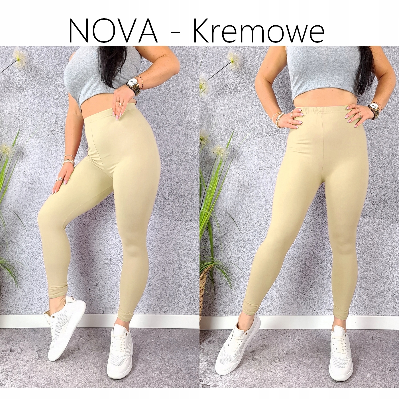 LEGGINSY BAMBUSOWE DŁUGIE z WYSOKIM STANEM getry KRYJĄCE JAKOŚĆ - 6XL/7XL Marka Distribution4you