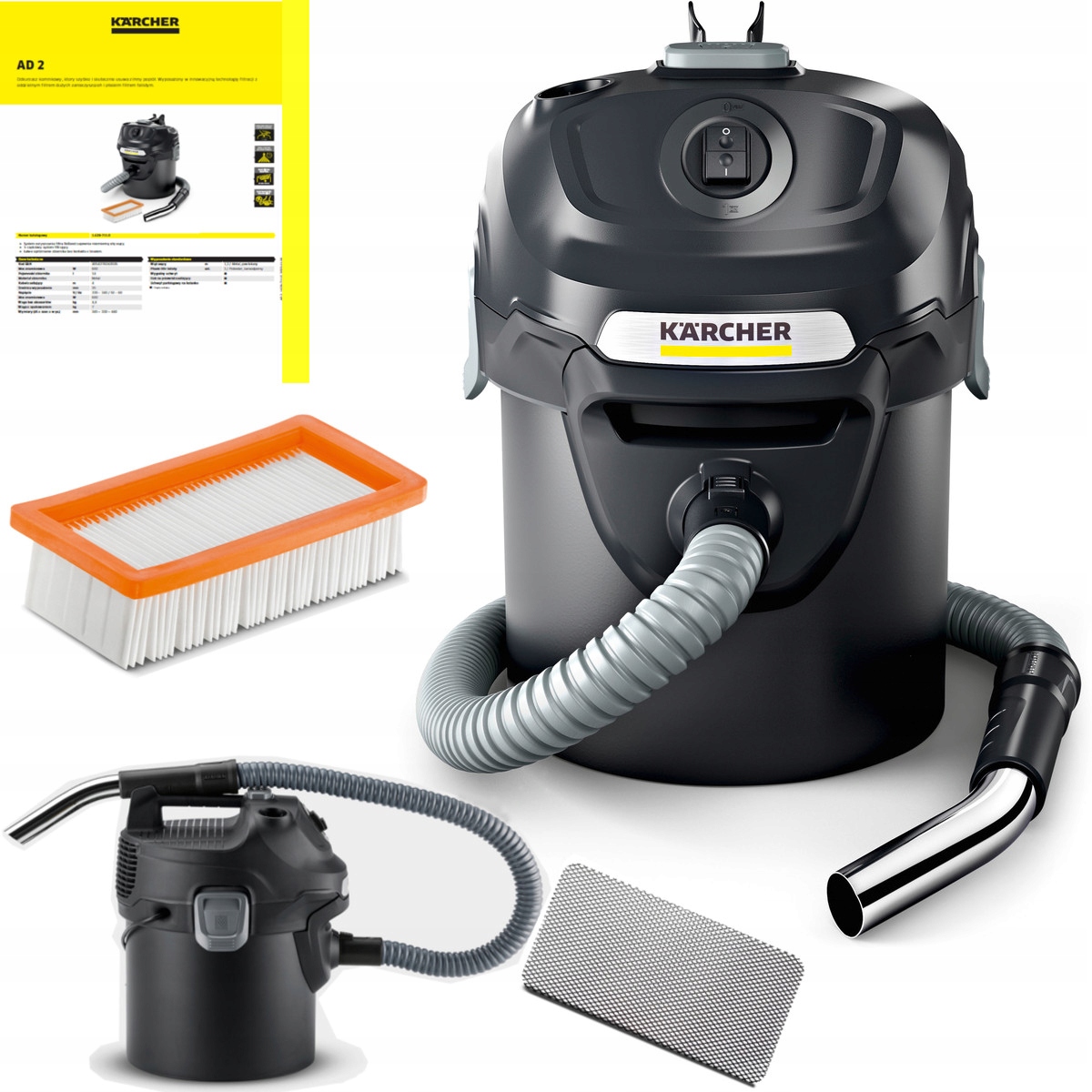 

Odkurzacz kominkowy Ad 2 Karcher,otrząsacz Filtra+