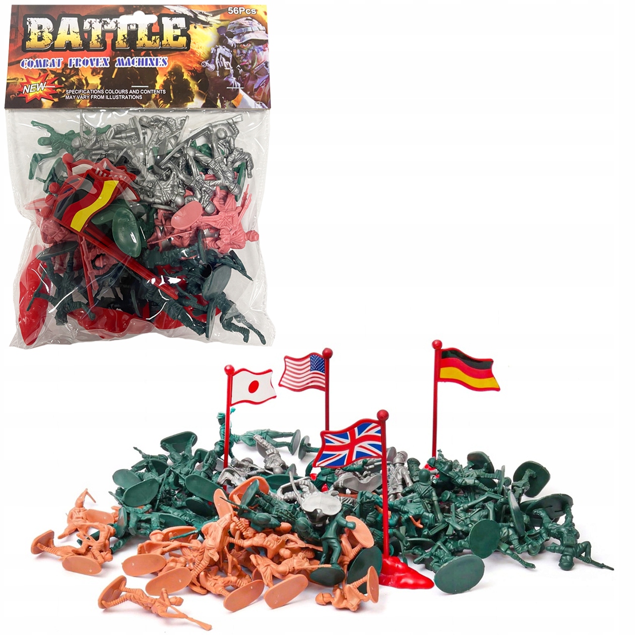 ZESTAW ŻOŁNIERZYKÓW ŻOŁNIERZYKI FIGURKI ARMIA WOJSKO 80 ELEMENTÓW