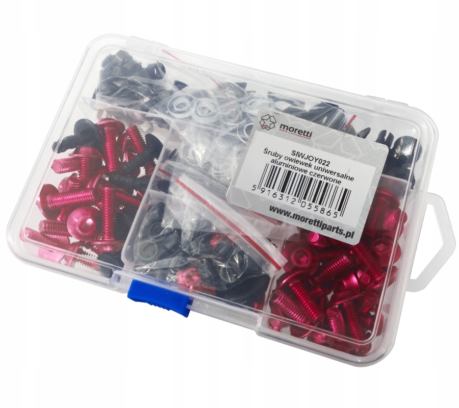 Śruby owiewek uniwersalne aluminiowe czerwone Dopasowanie do pojazdu produkt dedykowany