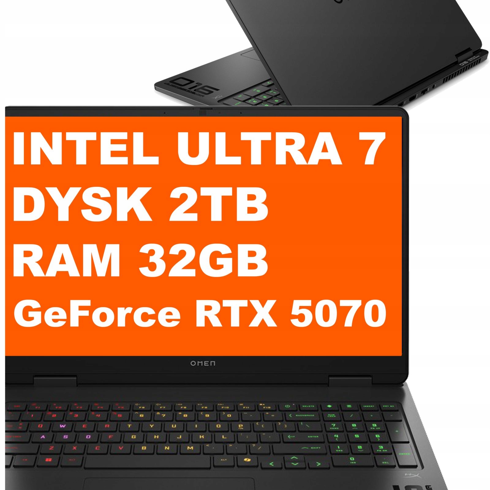 Notebook Omen Slim Hp 16-an Ultra 7 32 Gb 2TB RTX5070 2k W11 Černý