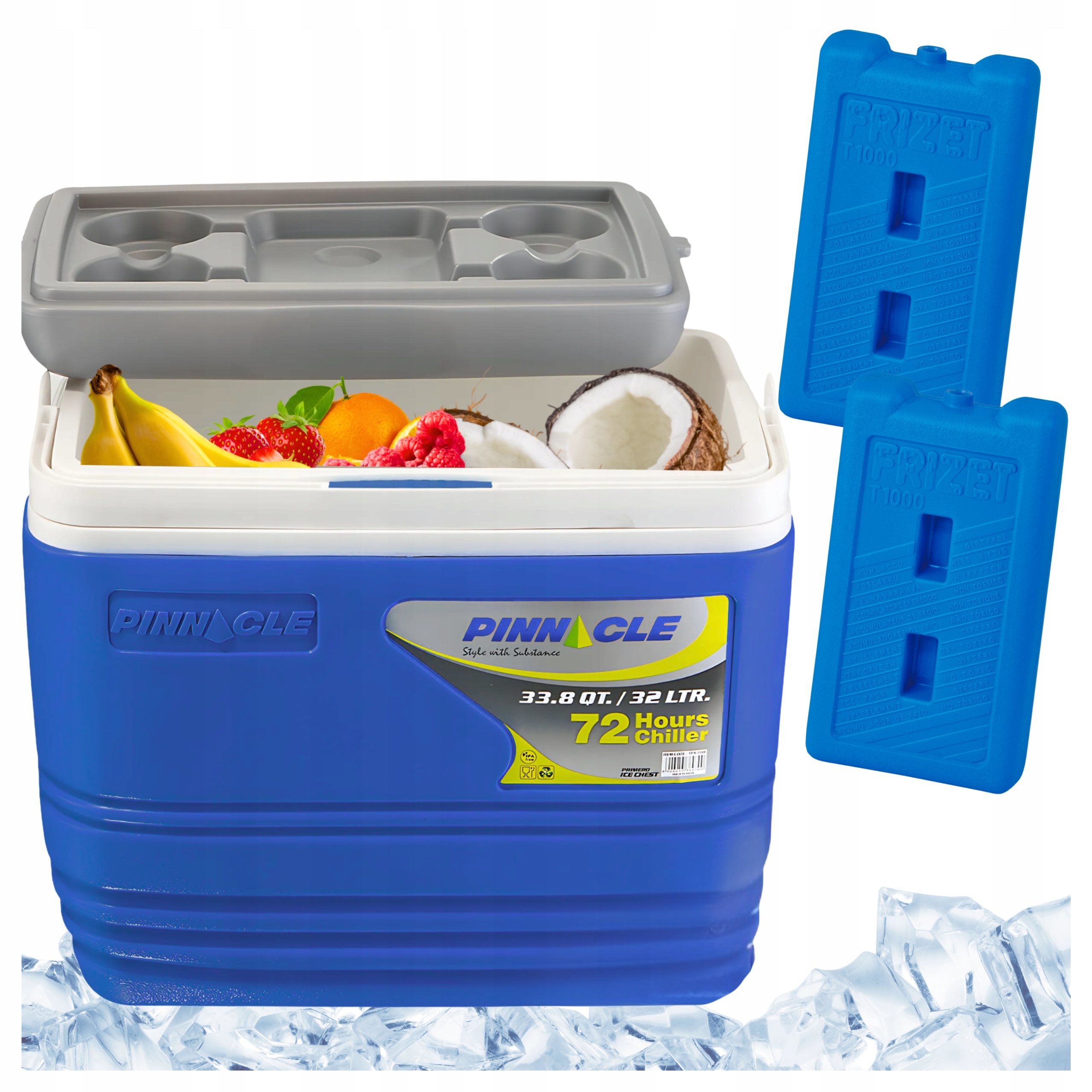 Turistická lednička na náplně Pinnacle TPX7000 32L Granátová 2 náplně 1L