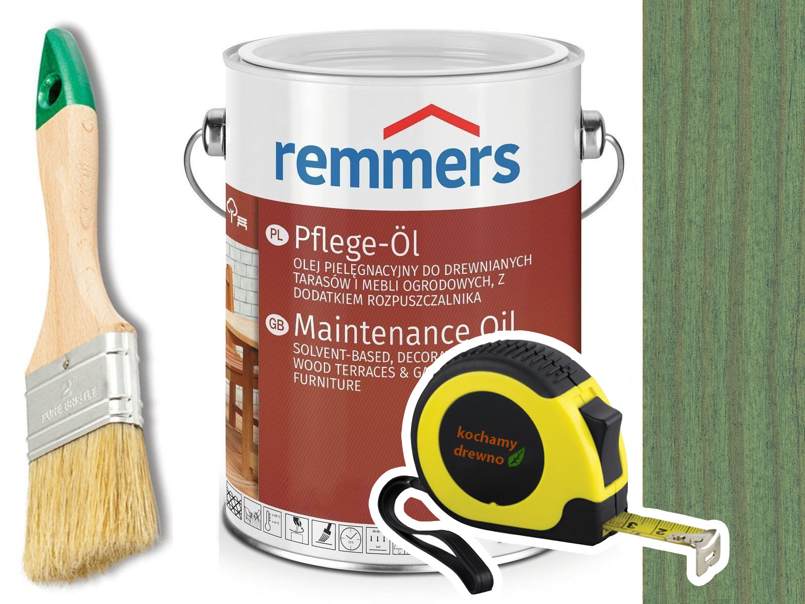 Remmers Pflege-Ol olej na terasu Zelený 2,5L