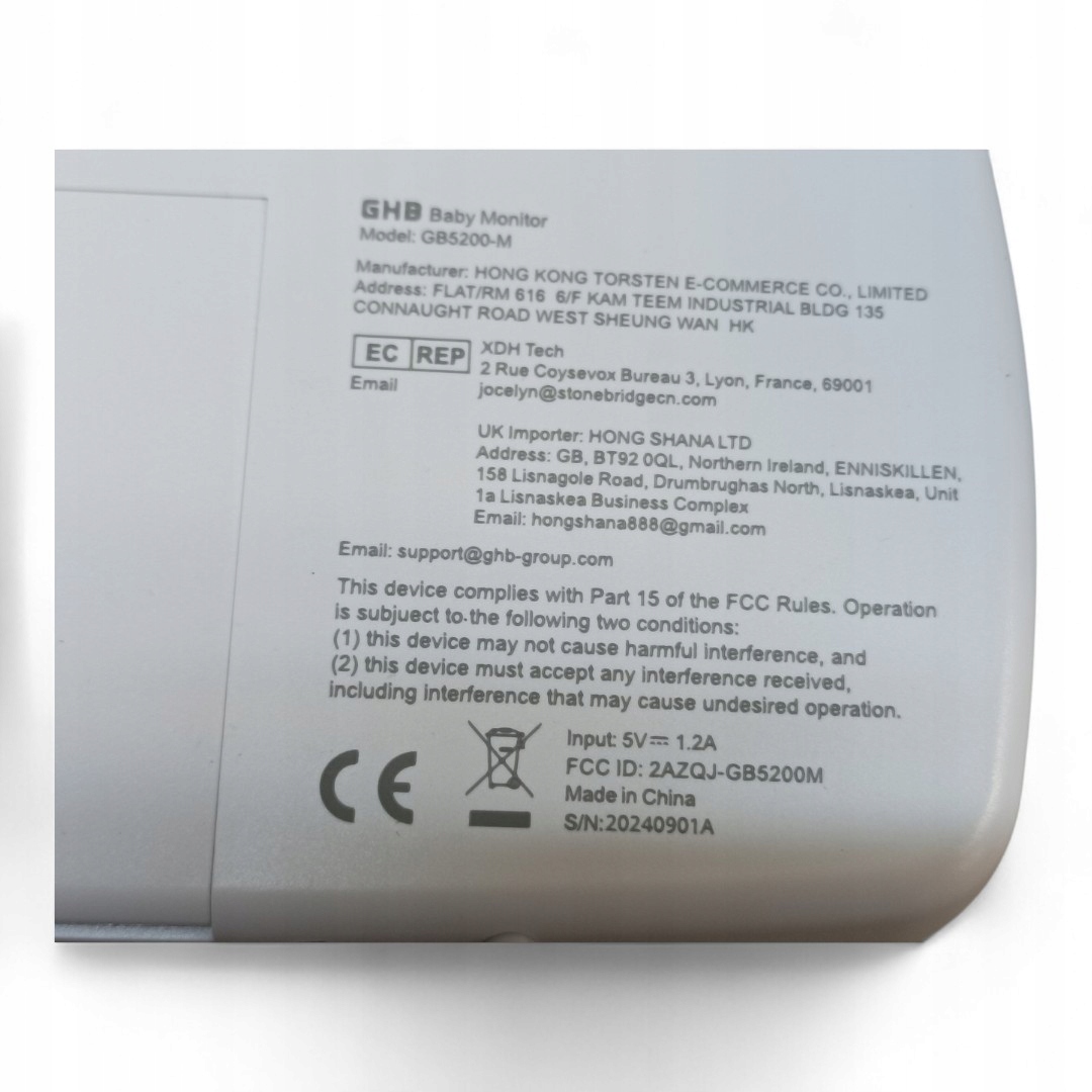 GHB Elektroniczna Niania Kamera 5" HD 1080P 4000mAh VOX 4xZoom 300m — miniatura 15