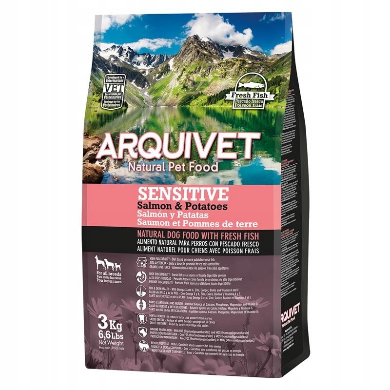 Levně Arquivet Sensitive Losos & brambory 3 kg krmivo pro psy