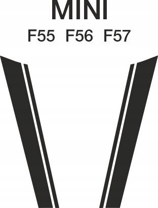 Naklejki na maske Mini F55 F56 F57 Dopasowane