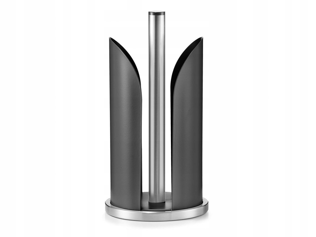 Stojanový věšák na papírové ručníky kuchyňský, barva černá, Zeller