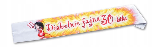 

Szarfa Diabelnie 30-stka 30 lat 30 urodziny
