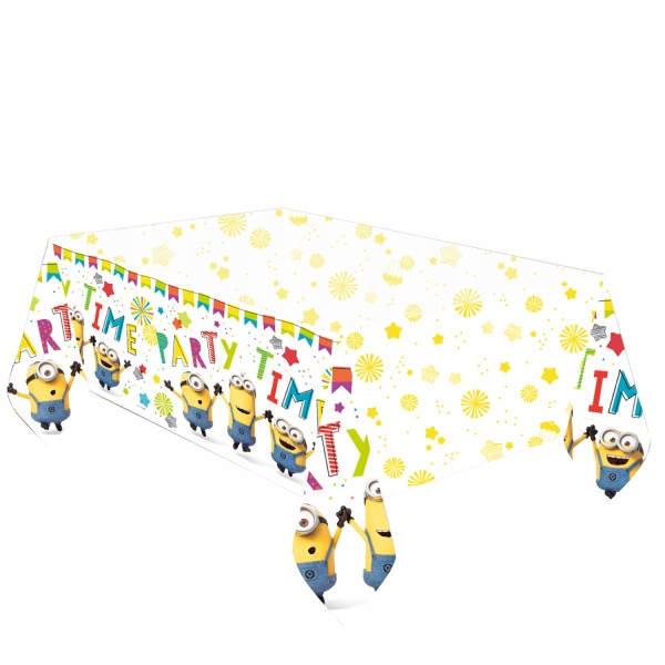 OBRUS PAPIEROWY MINIONKI PARTY 120 X 180 CM