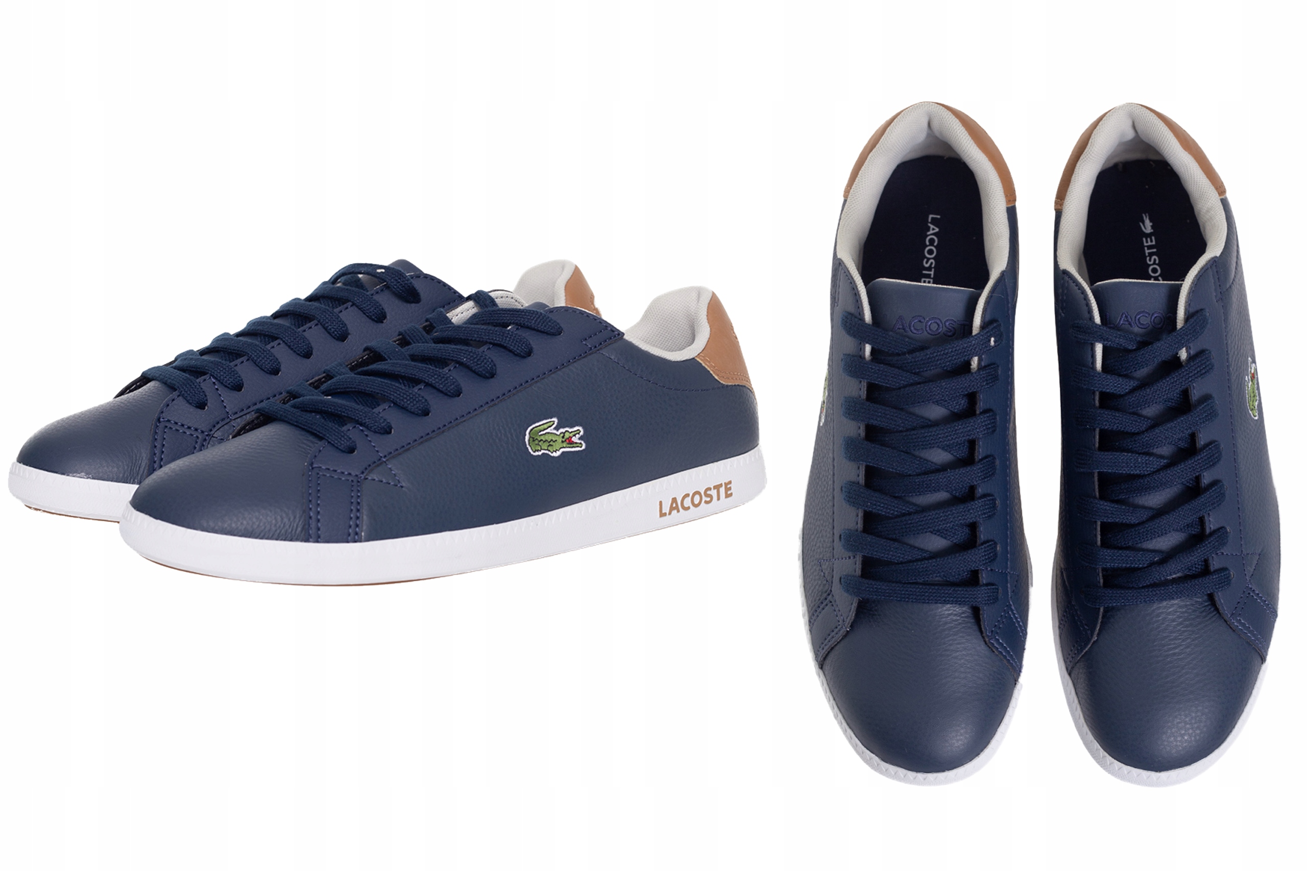 Lacoste Pánské Tenisky Tmavě Modré, velikost 40 Graduate LCR3 Kůže