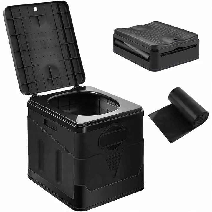 Turistická Přenosná Bivakovací Toaleta Skládací Wc Velká Stolička Box