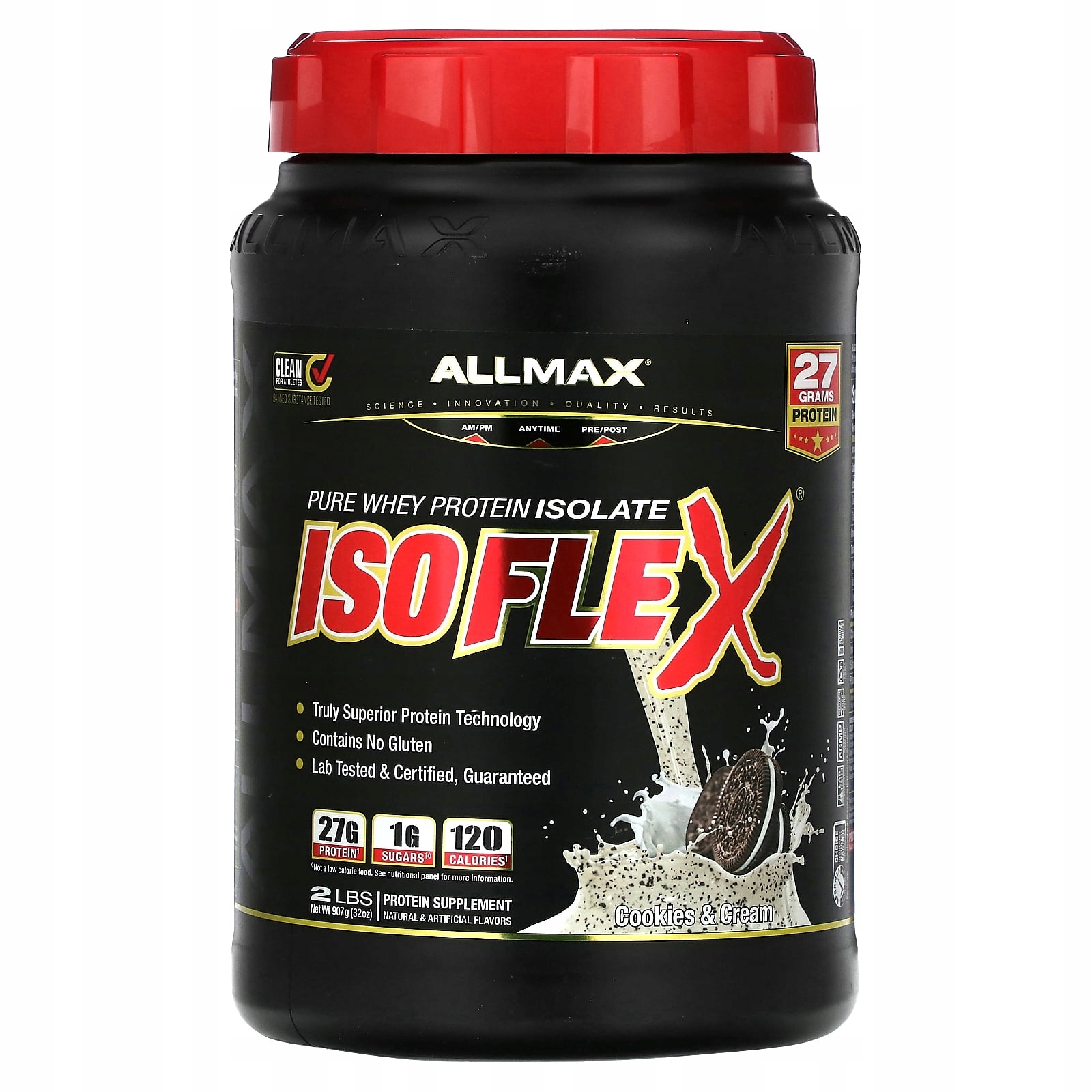 Allmax, Isoflex, čistý proteinový izolát proteinový izolát, sušenky a smetana, 9
