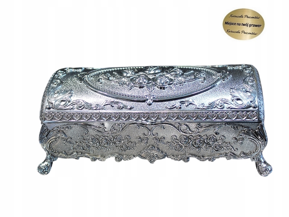 Palácová Postříbřená Krabička S Růžemi Pro Švagrové Dárek K Jmeninám