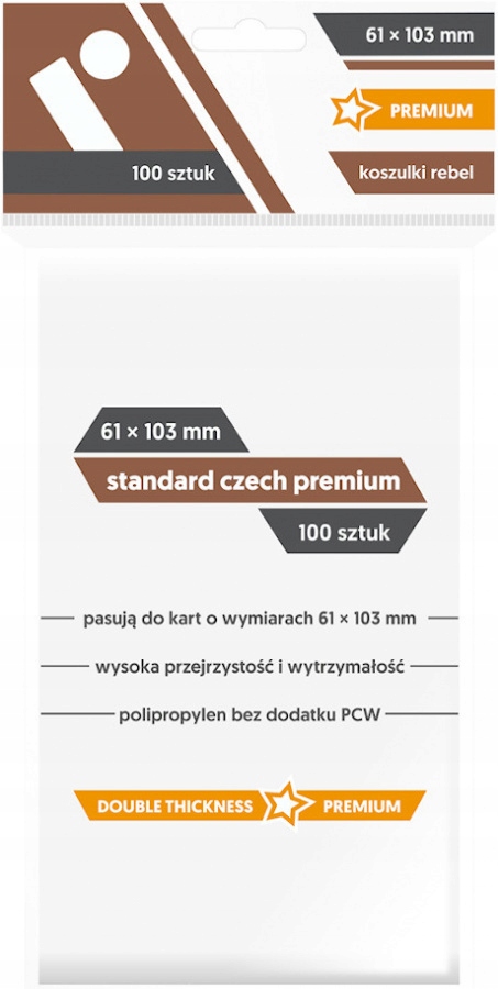 

Rebel Koszulki na karty 61x103 Standard Czech Prem