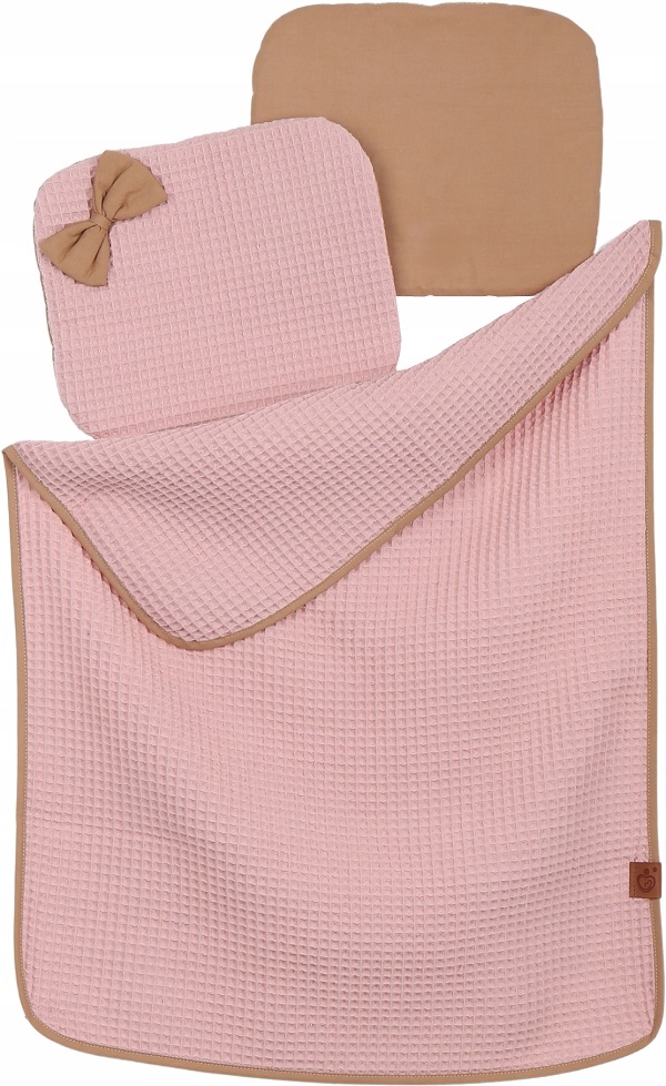 KOCYK DLA NIEMOWLĄT WAFEL BAWEŁNA 100% DO WÓZKA GONDOLI KOŁYSKI BABYMAM Szerokość kołdry 57 cm