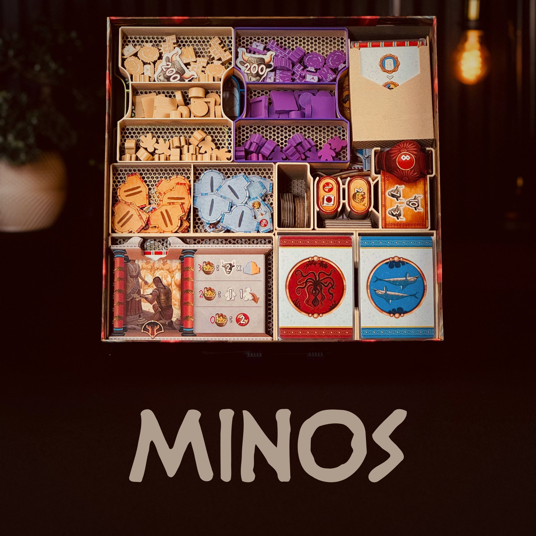 Minos: Świt epoki brązu - insert do gry planszowej - DELUXE DREWNO