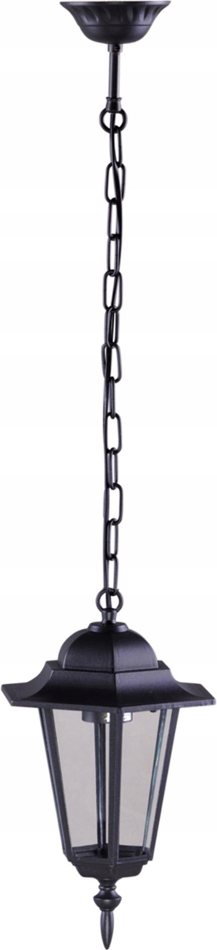 Wisząca lampa zewnętrzna retro zwis na podbitkę na łańcuchu zamkowy E27