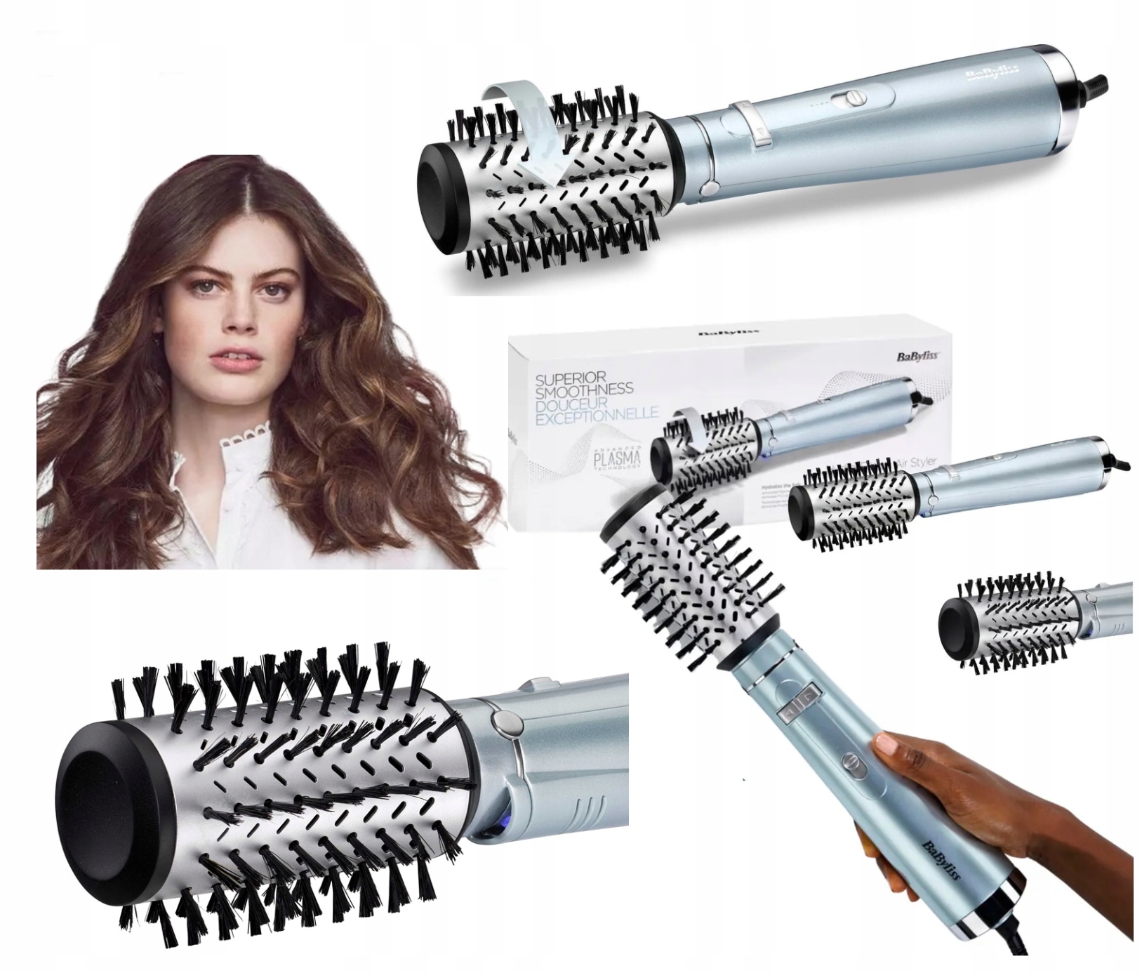 Obrotowa Suszarko-Lokówko Babyliss Hydro Fusion Air Styler Jonizacja