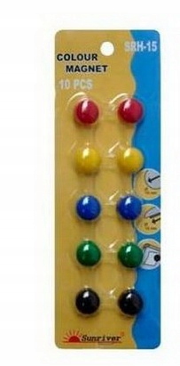 Magnesy do tablic 15mm (10szt.) mix kolor Marka Argo