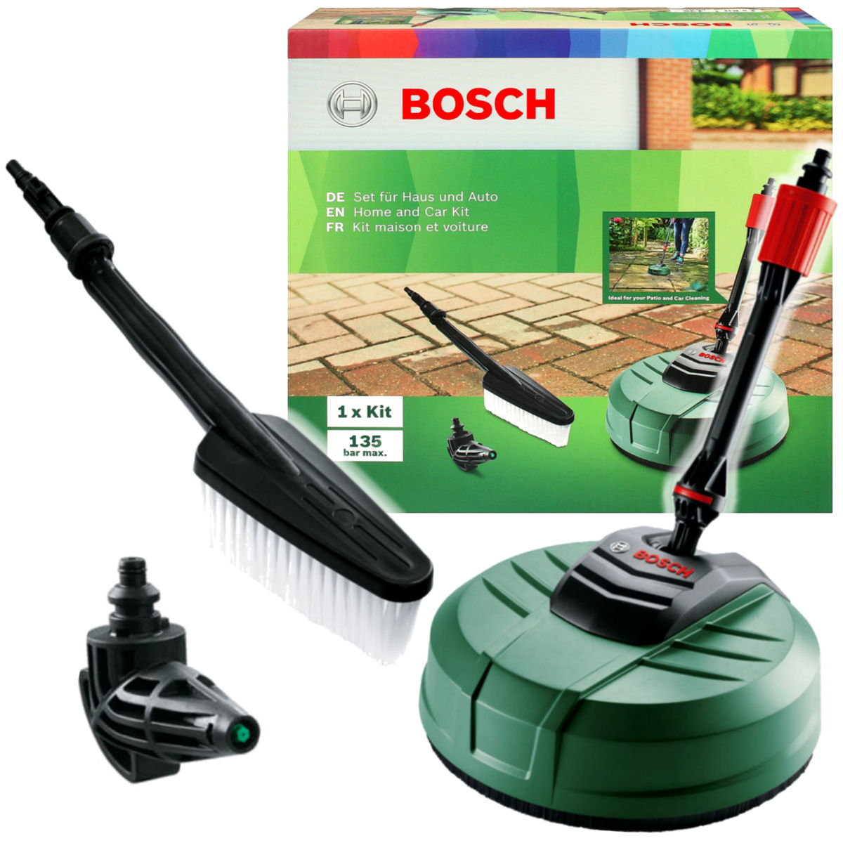 

Zestaw do mycia tarasów i samochodu do myjek Bosch