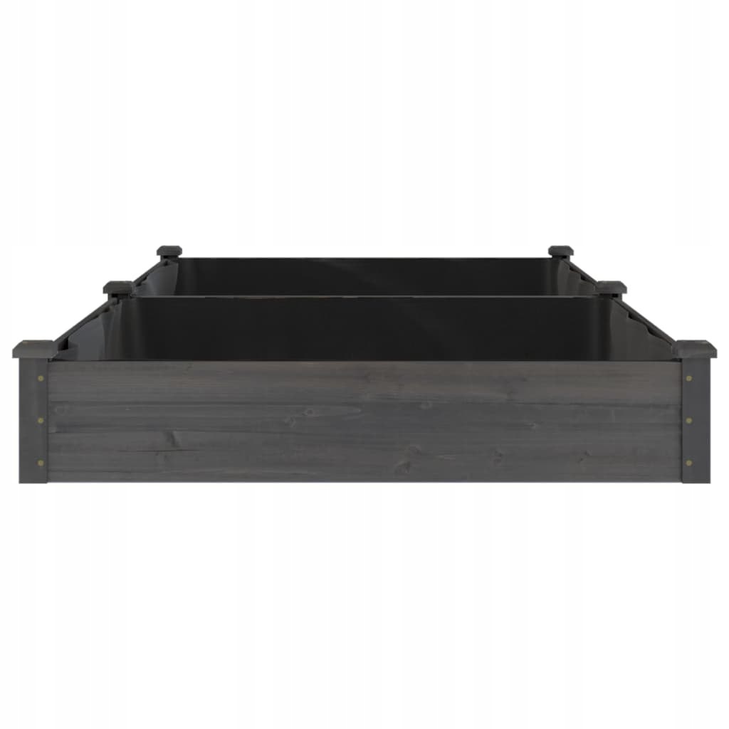 PODWYŻSZONA RABATA Z WYŚCIÓŁKĄ SZARA 240X120X25CM Szerokość mebla 1 cm