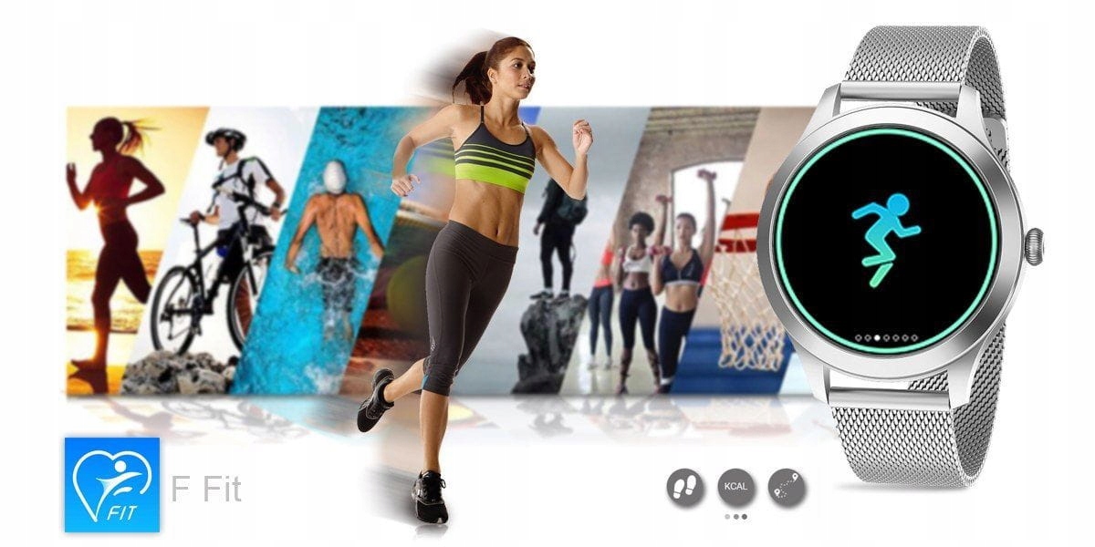 Damski SMARTWATCH G.Rossi SW014G -1 Srebrny Kompatybilność systemowa Android Windows Phone