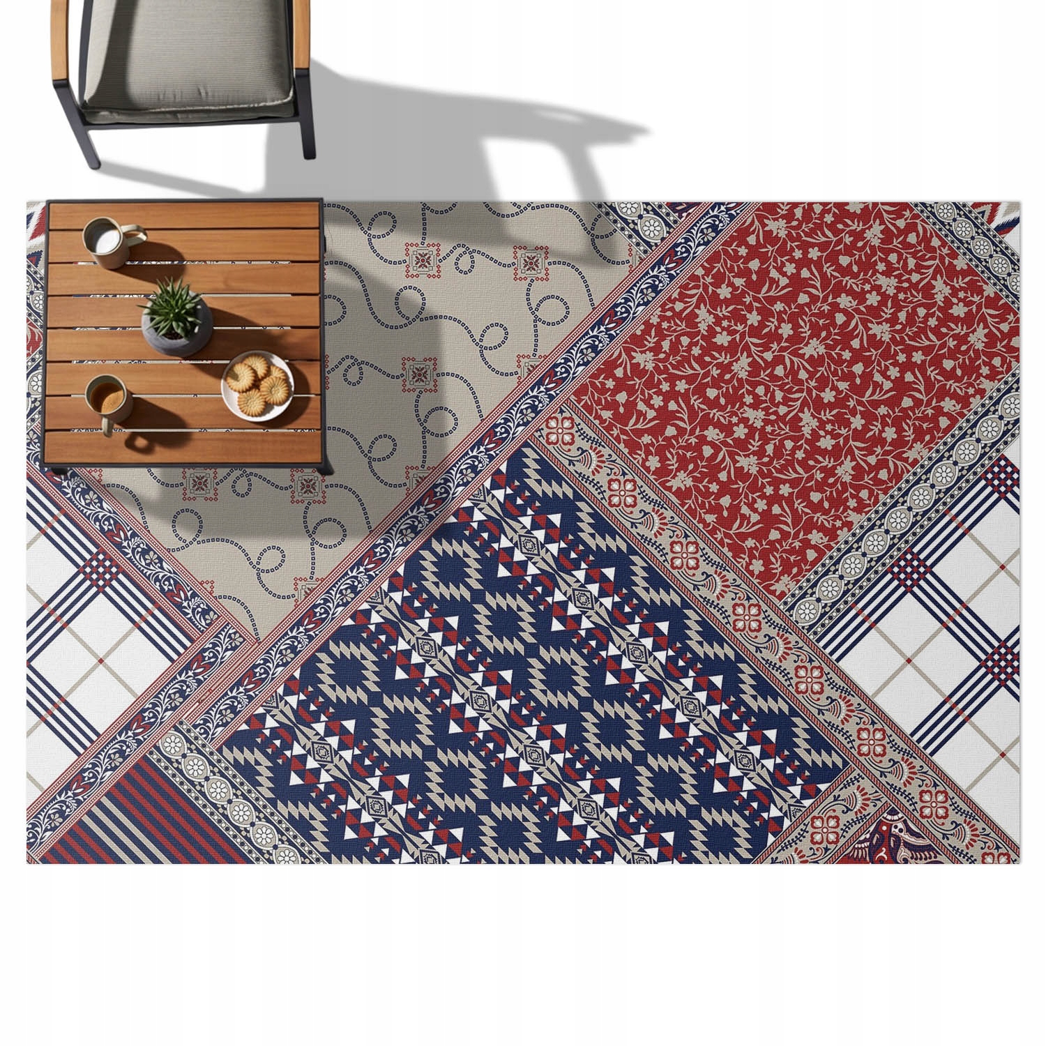 Balkonový Koberec Pvc Terasový Vinyl Outdoor Vintage Perský vzor 150x225