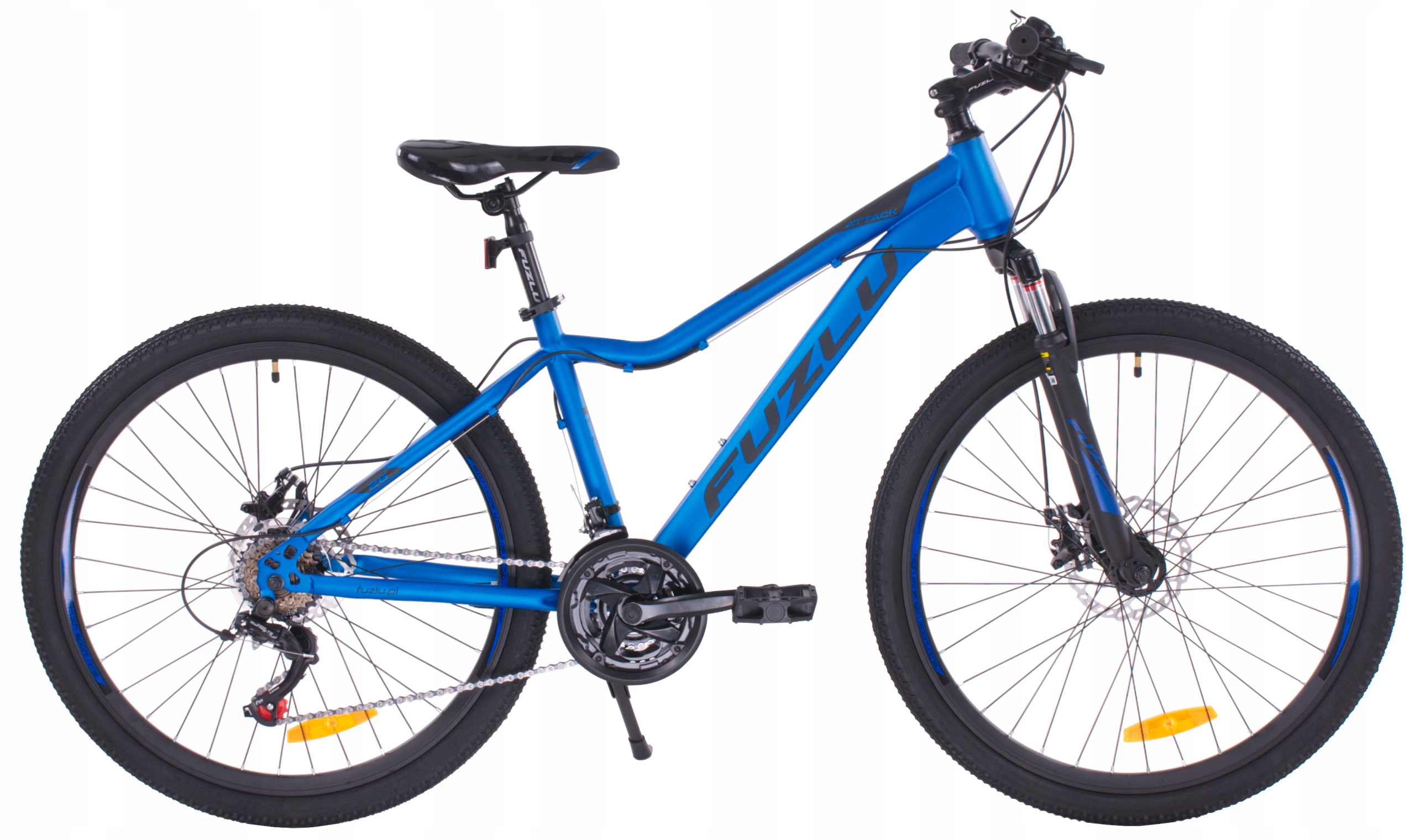 Rower górski junior Fuzlu Attack 26 stal (15") niebiesko-czarny mat