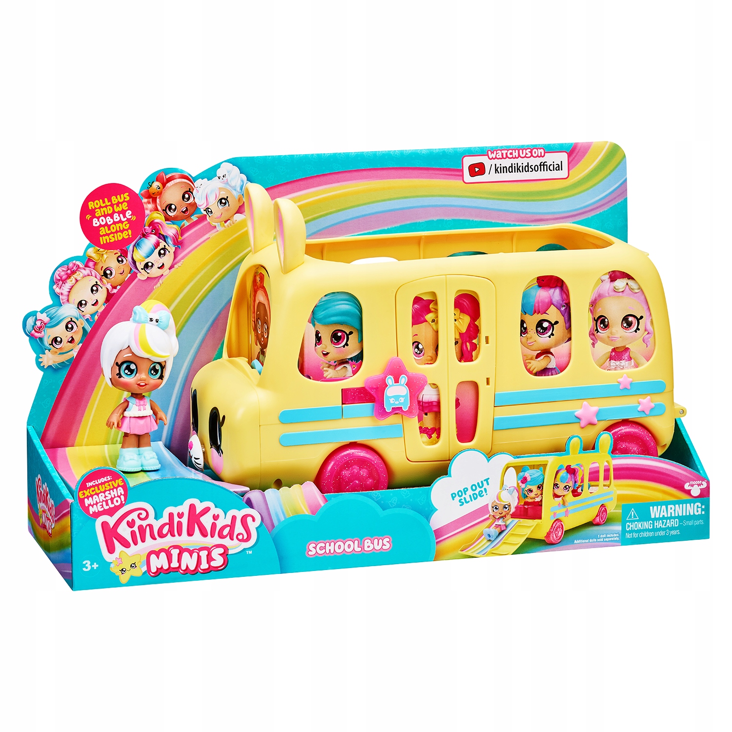 Kindi Kids Mini Autobus Szkolny Laleczka Marsha Mello School Bus 3+ Lat