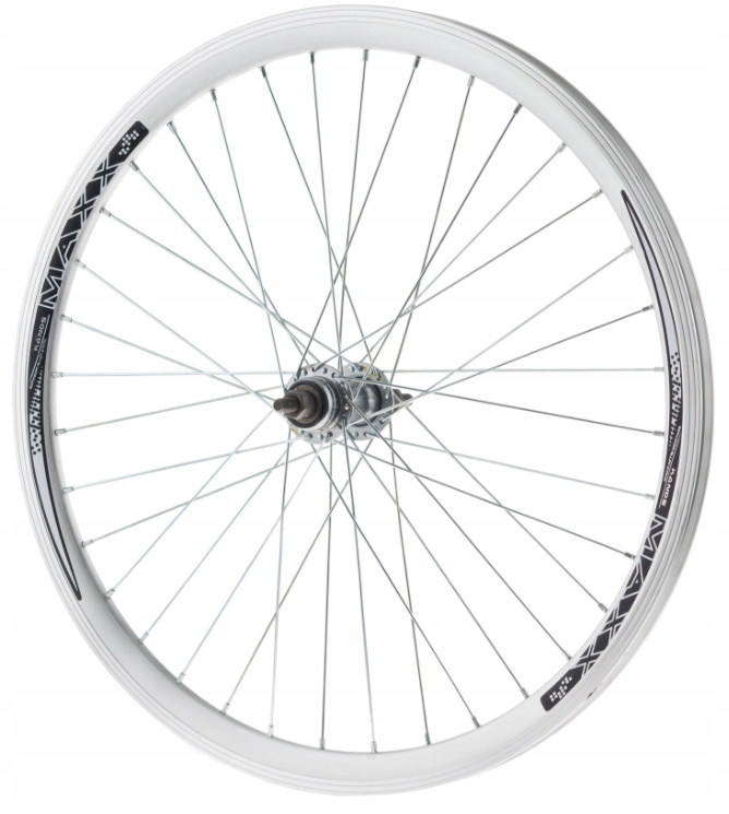 Koło Rowerowe 28 Cali Tylne Wolnobieg Stożkowe V-brake Srebrne Maszynowe