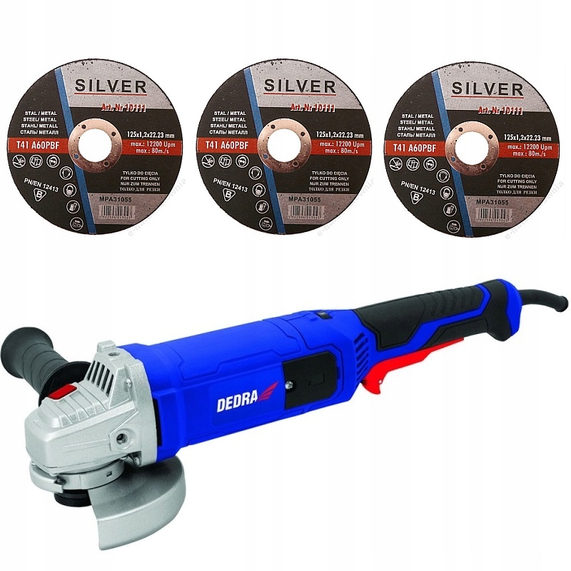 

Dedra Szlifierka Kątowa 1200W 125MM Ded 7952 +3tar