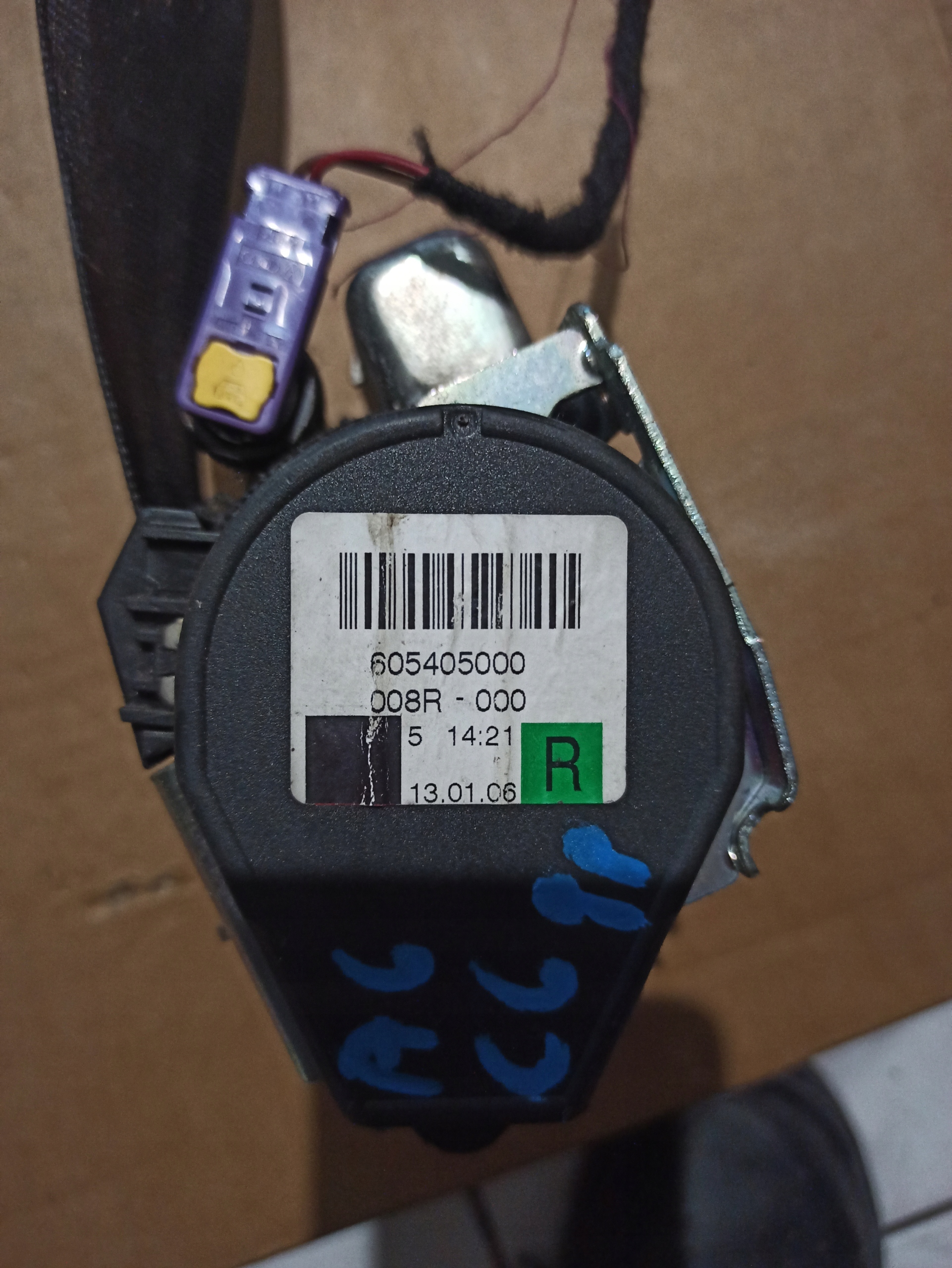 AUDI A6 S6 C6 4F Gurten Sicherheits SITZ vorne 605405000